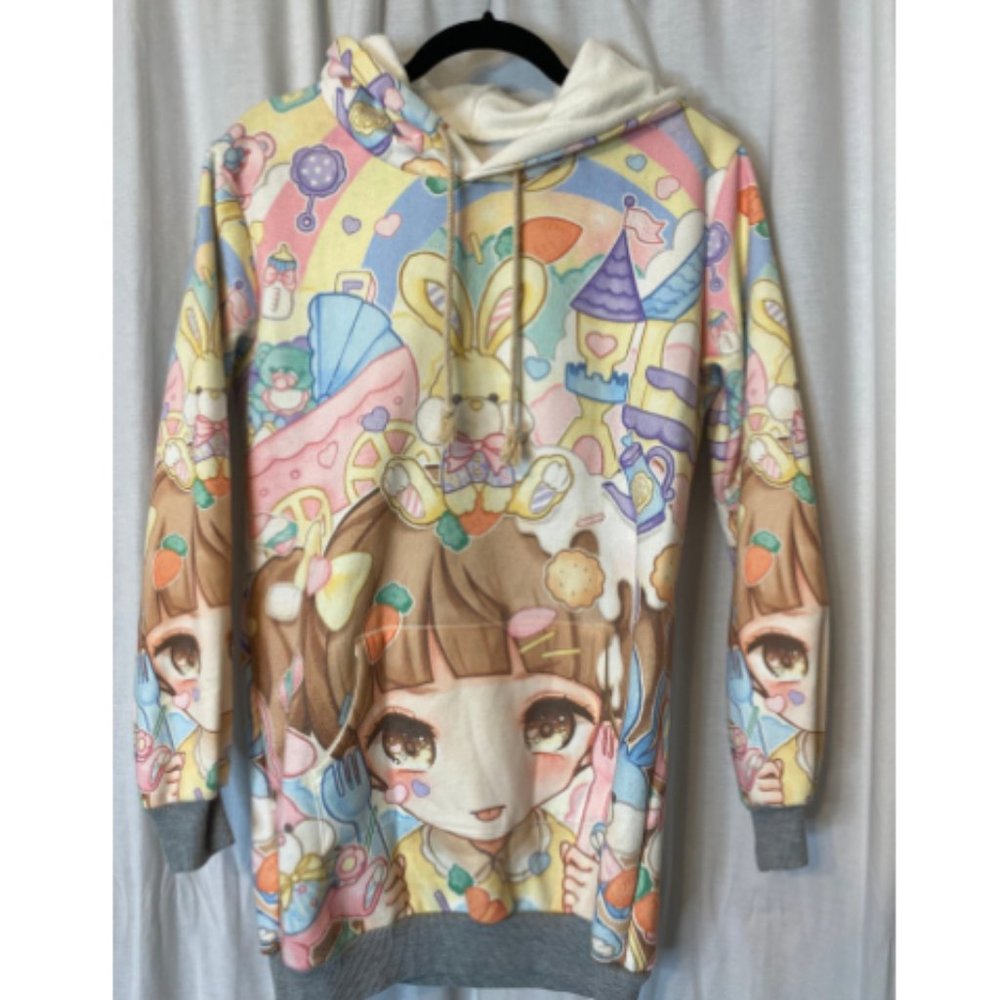Anime Girl Hoodie Jacket - Pastel Soft Fairy Anime Kawaii Cute Japan - E-Girl